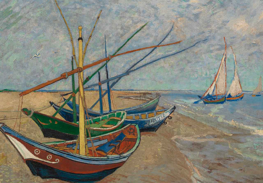 Fishing Boats on the Beach by Van Gogh