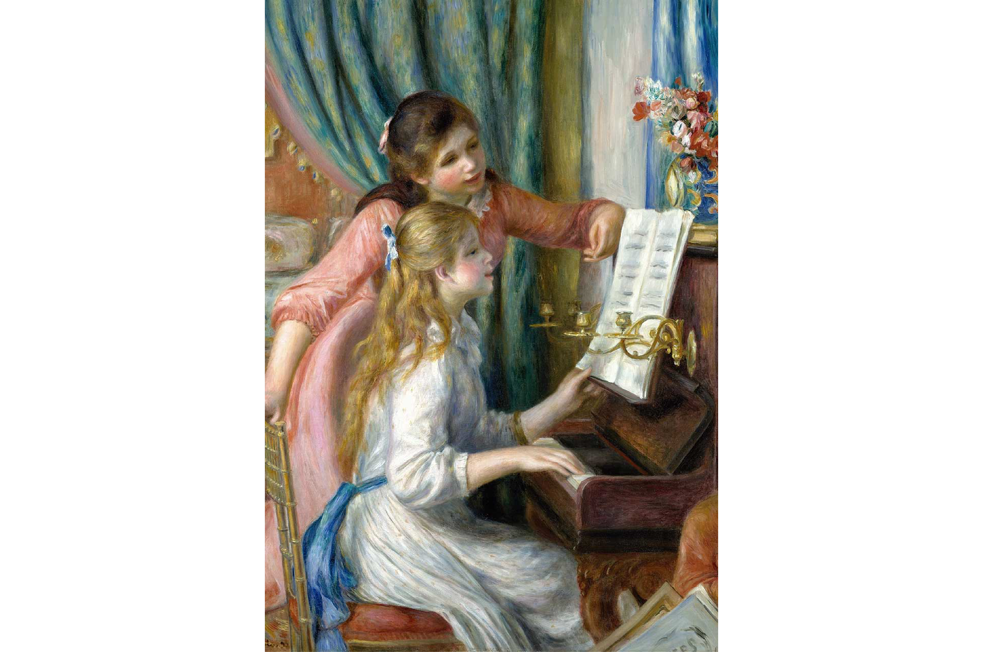 Two Young Girls at the Piano by Renoir