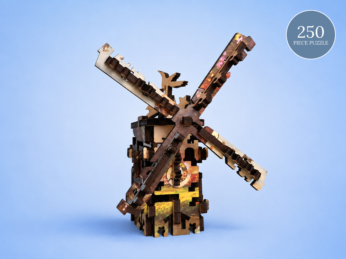 Windmills at Sunset | Heritage 3D Series – Mosaic Puzzles