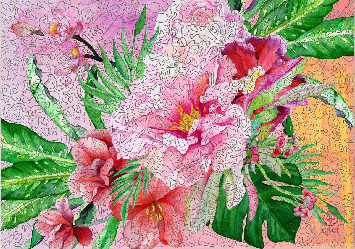 Hibiscus Sunset by Ceci New York Mosaic Puzzles