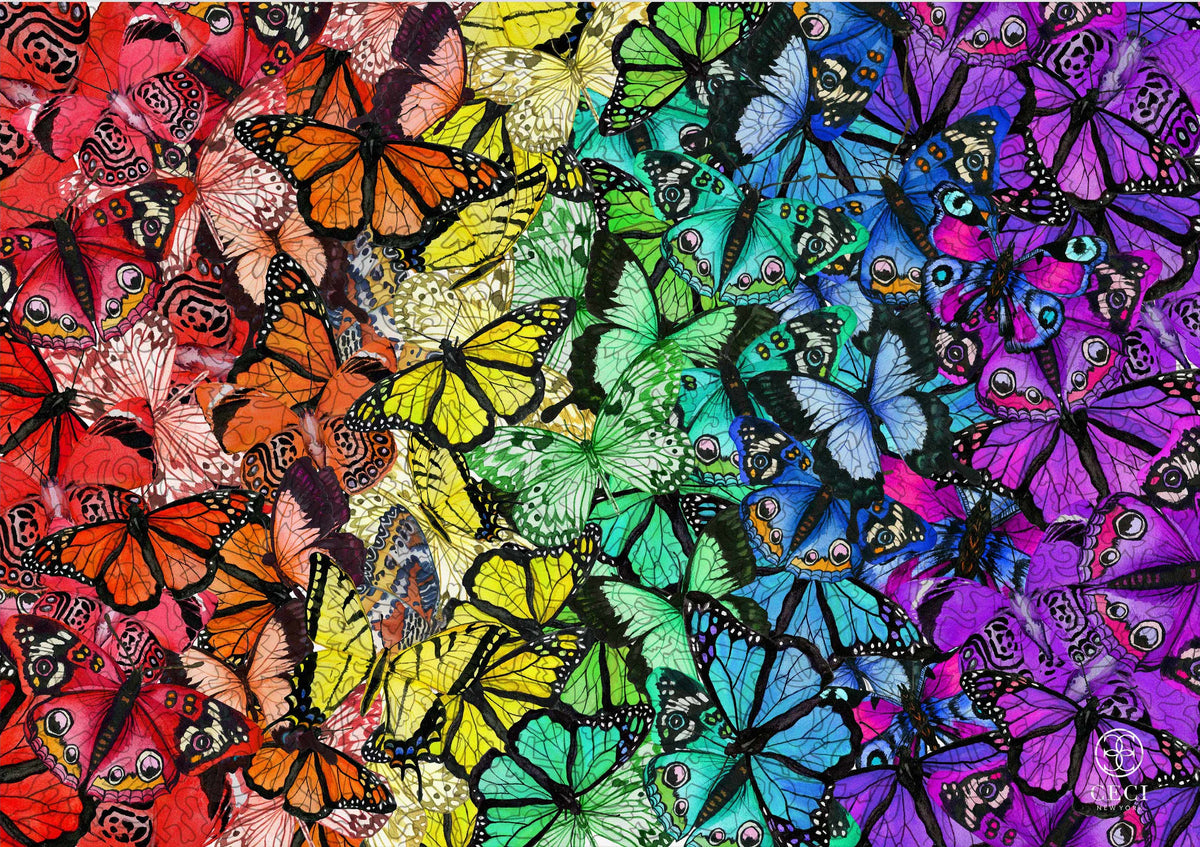 Rainbow Butterflies by Ceci New York – Mosaic Puzzles