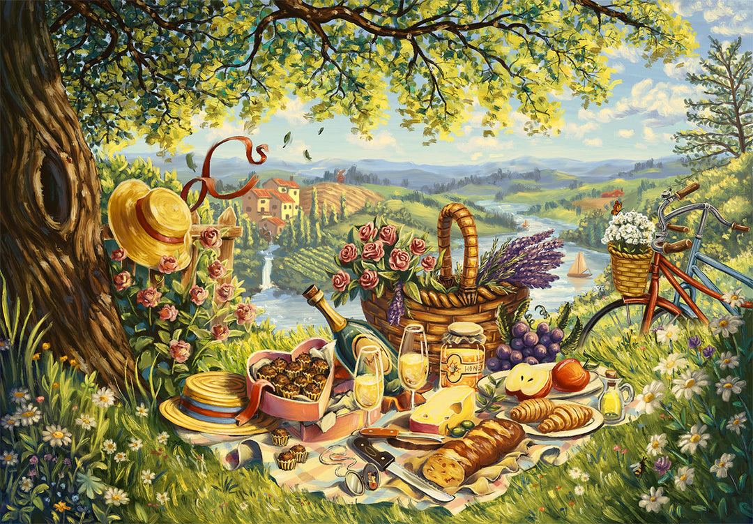 Bristlegrass 1000-Piece Wooden Jigsaw Puzzle – Chinese Peacock Painting Collectible