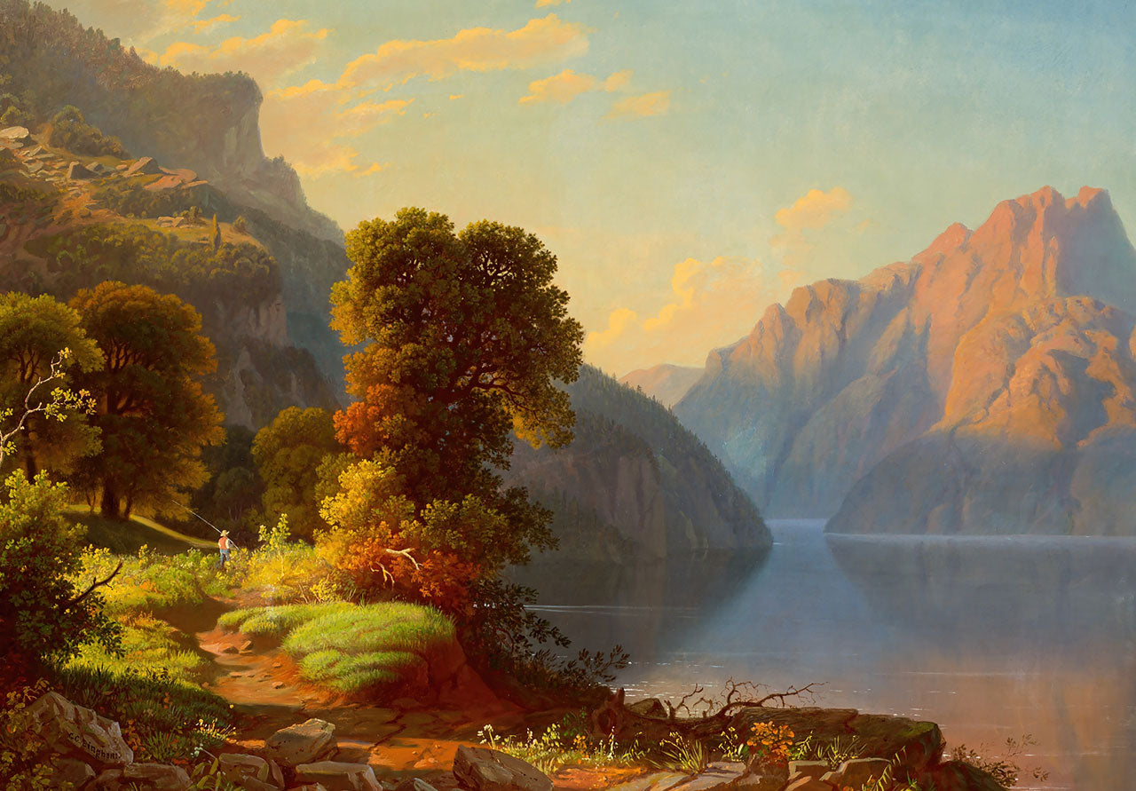 A View of a Lake in the Mountains by George Caleb Bingham