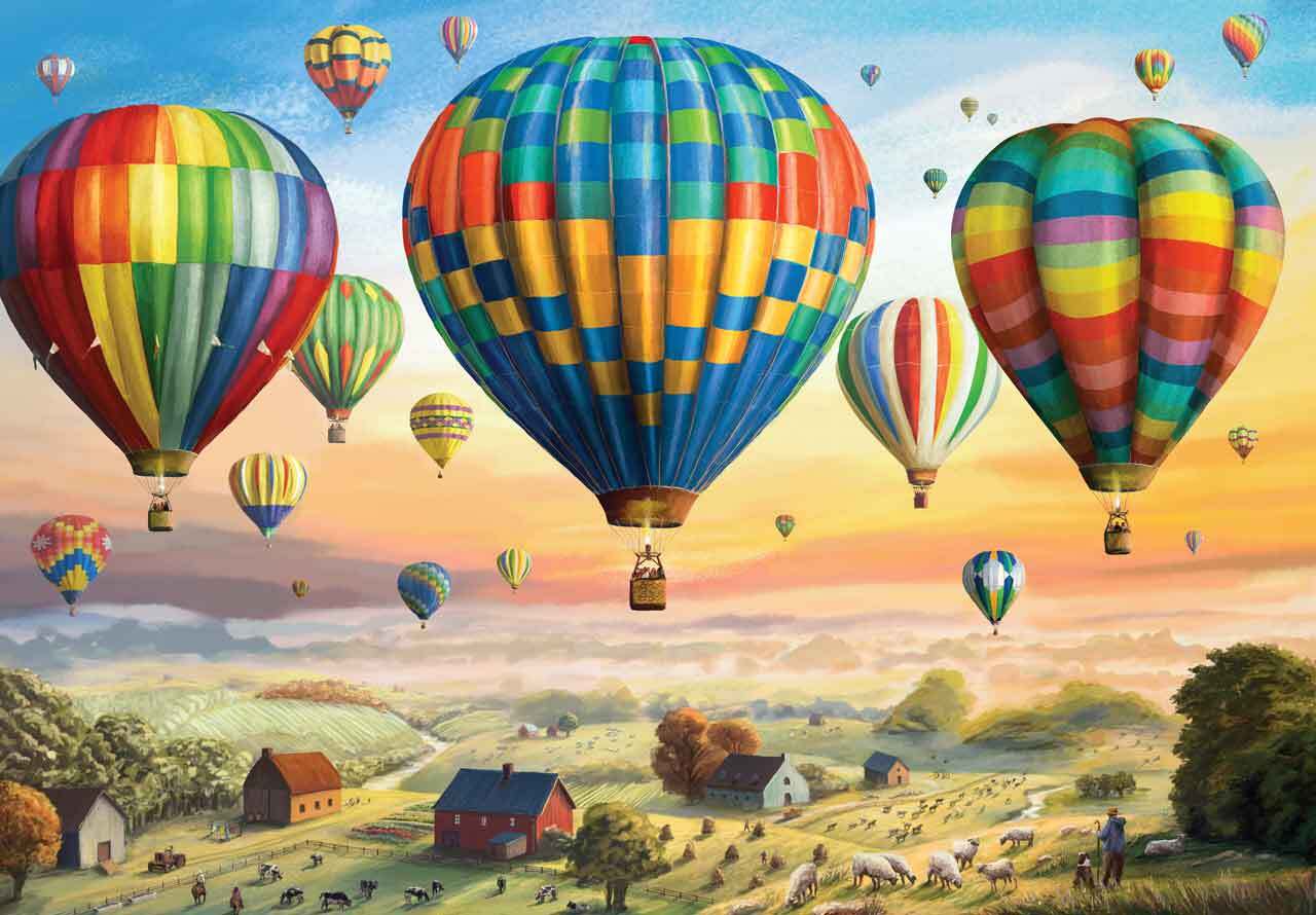 Balloons Over the Countryside