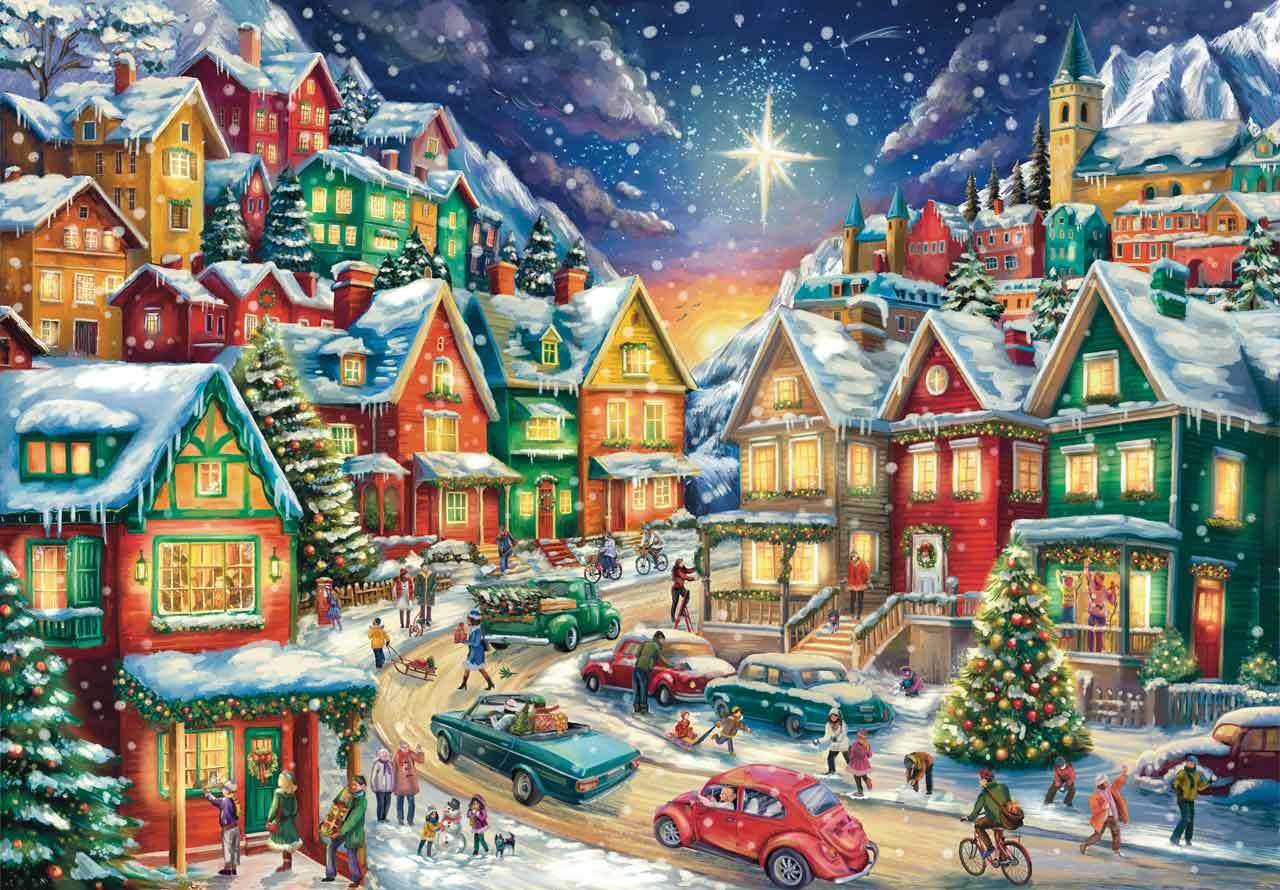 Cozy Village Christmas – Mosaic Puzzles