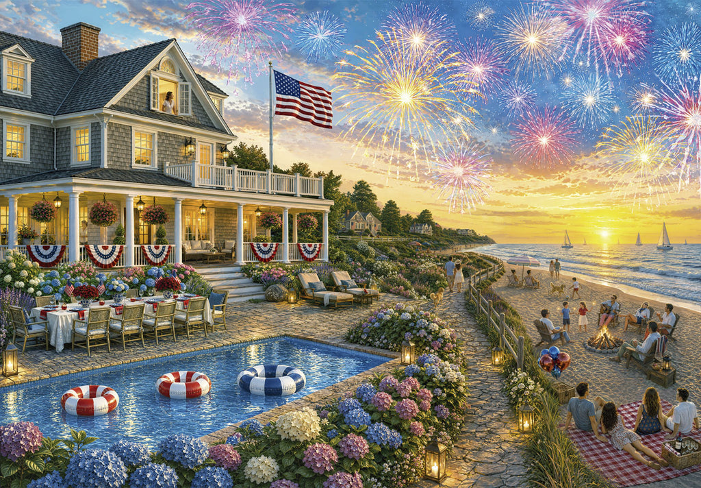 Independence Day Along the Shore – Mosaic Puzzles