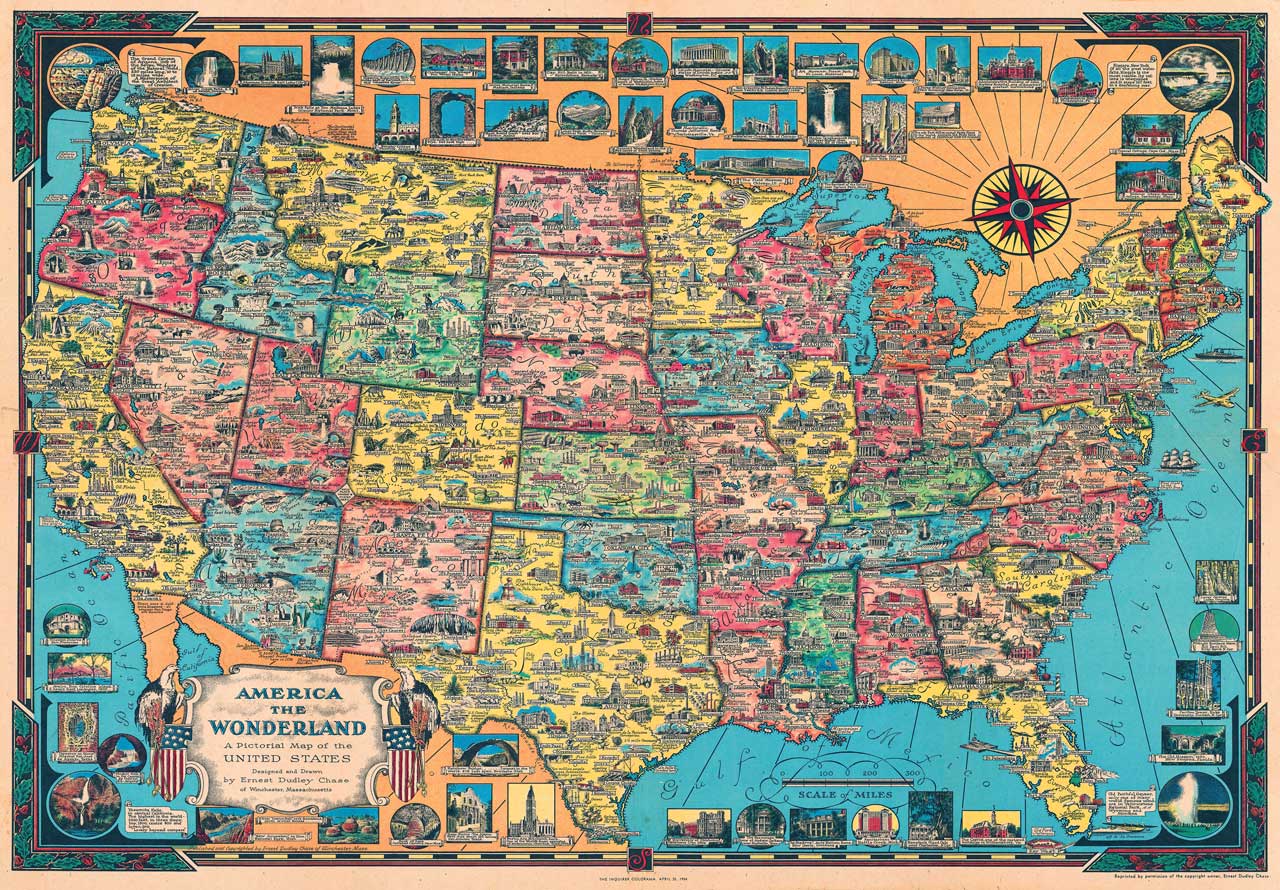 Map of America the Wonderland – Mosaic Puzzles