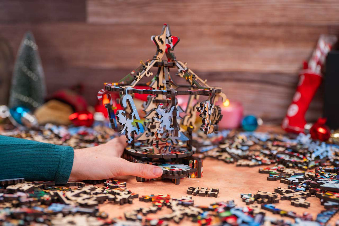 Carousel in Candy Cane Square | Heritage 3D Series