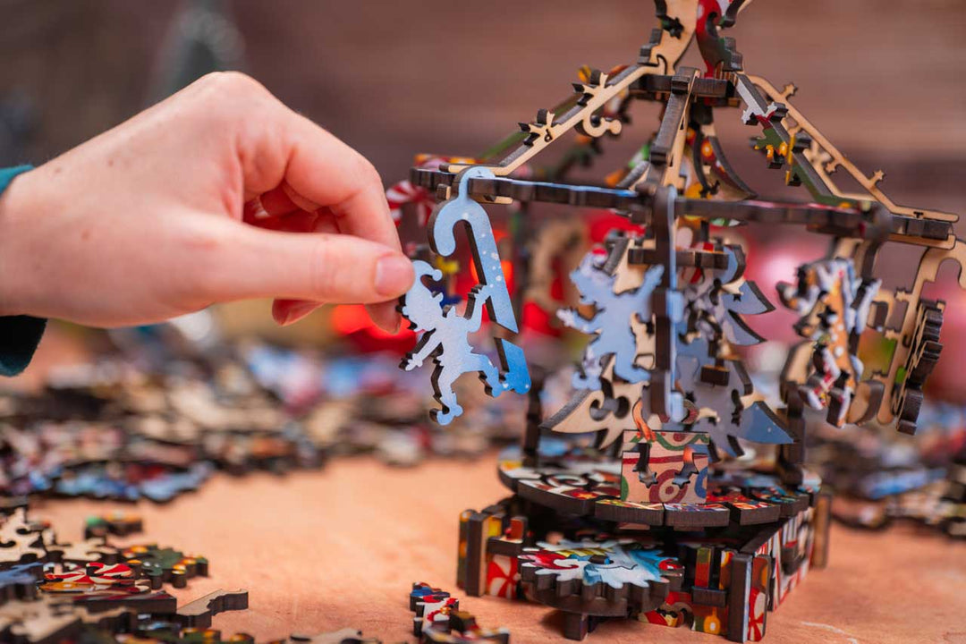 Carousel in Candy Cane Square | Heritage 3D Series