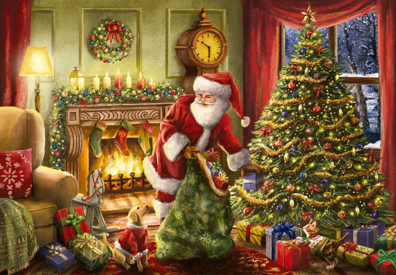 Santa Delivering Gifts