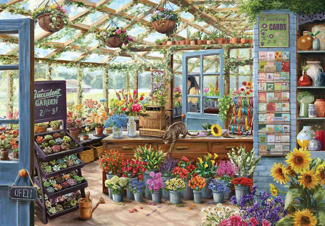 house plant puzzles Mosaic Puzzles I The Greenhouse Workshop 100 Pieces / 10.2" x 7"