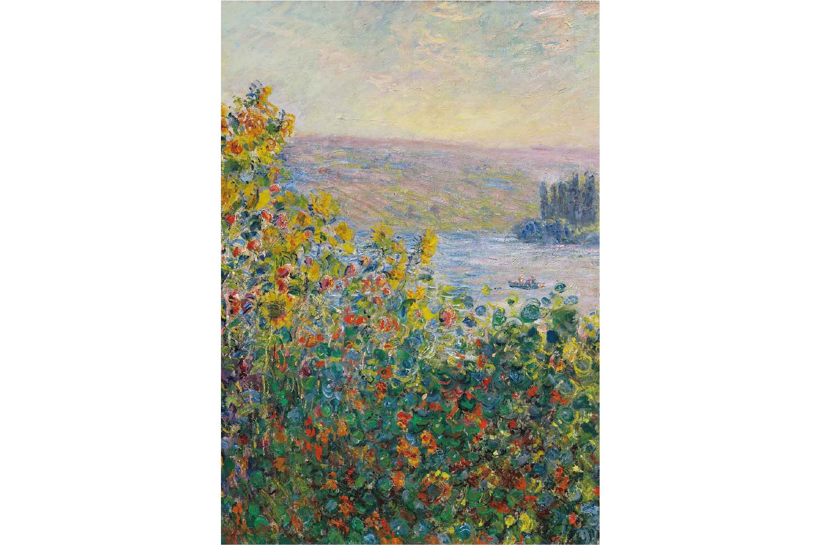 Flower Beds at Vetheuil by Claude Monet