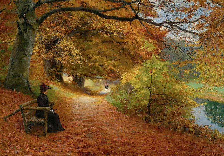 Wooden Path in Autumn by Hans Andersen Brendekilde