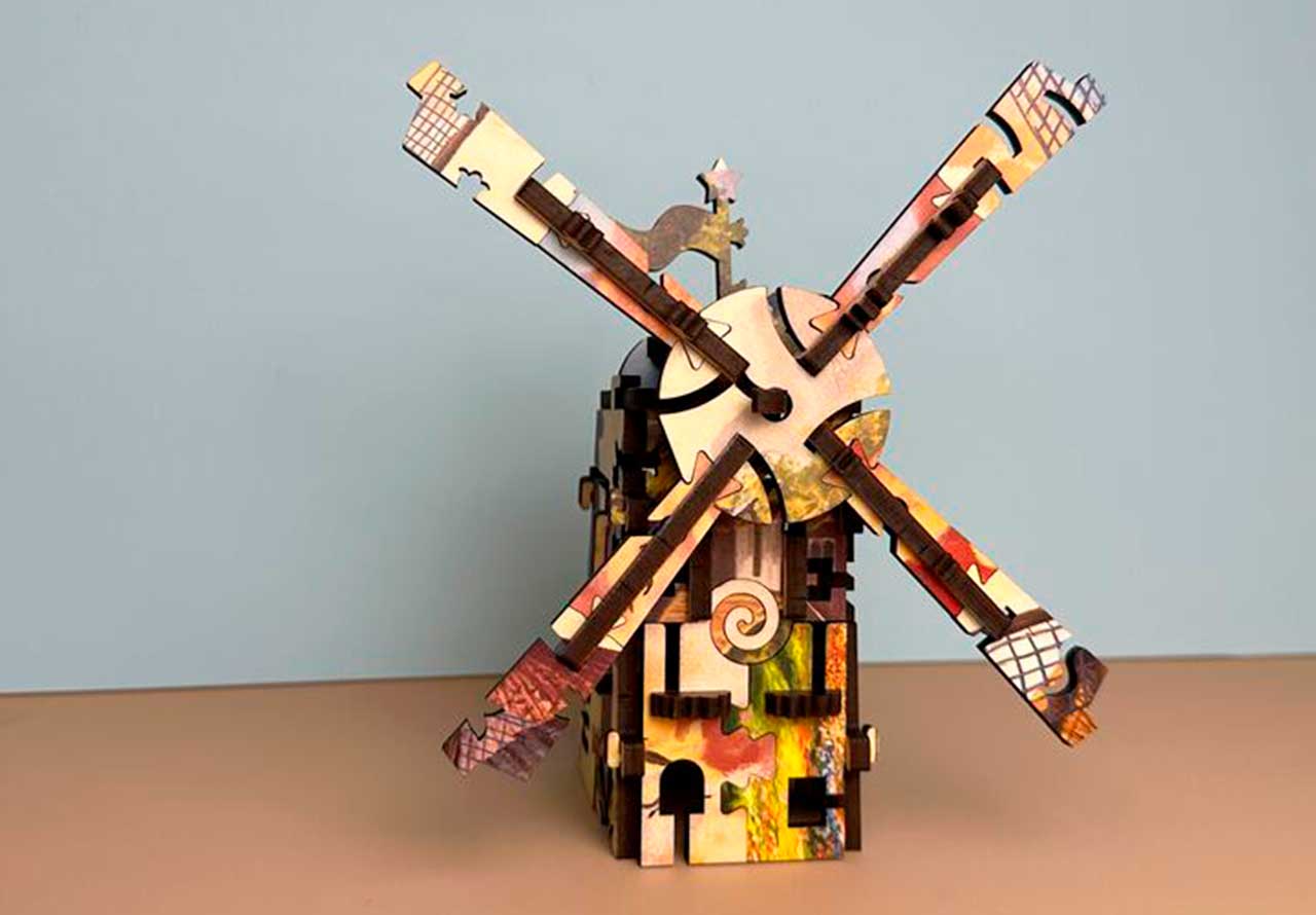 Windmills at Sunset | Heritage 3D Series – Mosaic Puzzles