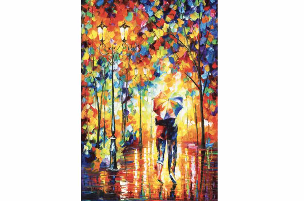 Couple Under One Umbrella