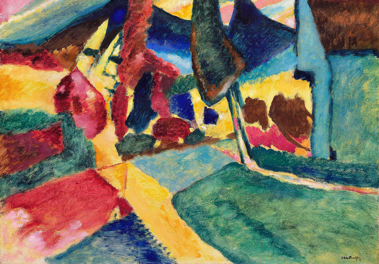 Landscape with Two Poplars by Kandinsky