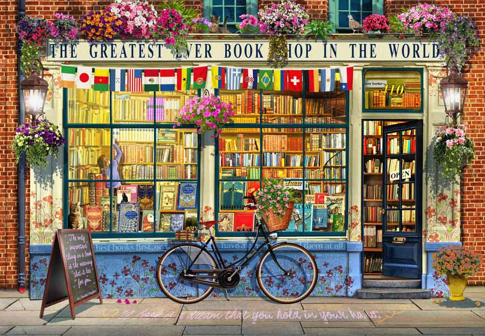 The Bookshop Cafe Jigsaw Puzzle (1000 Pieces) - Reverie Puzzles