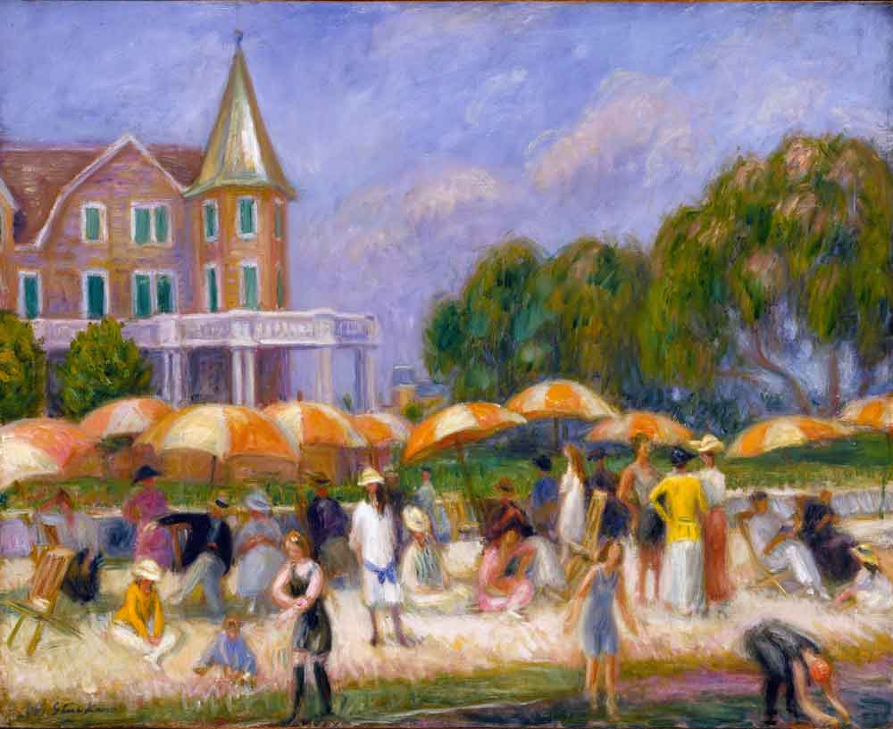 Umbrellas at Blue Point by William Glackens