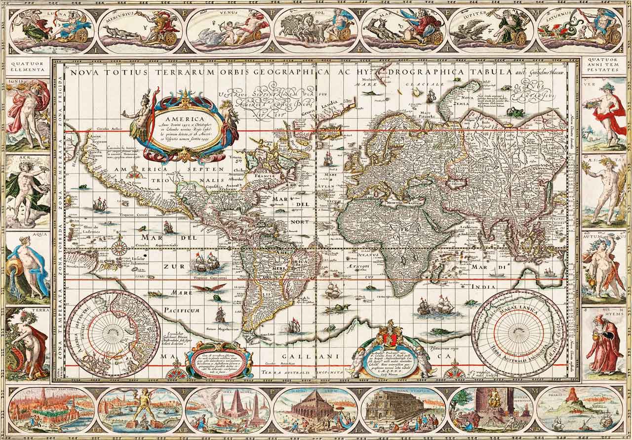 World Map of 1635–1649 by Jan Aertse van den Ende