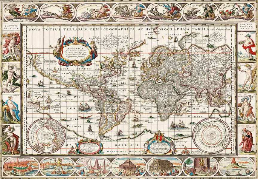 World Map of 1635–1649 by Jan Aertse van den Ende