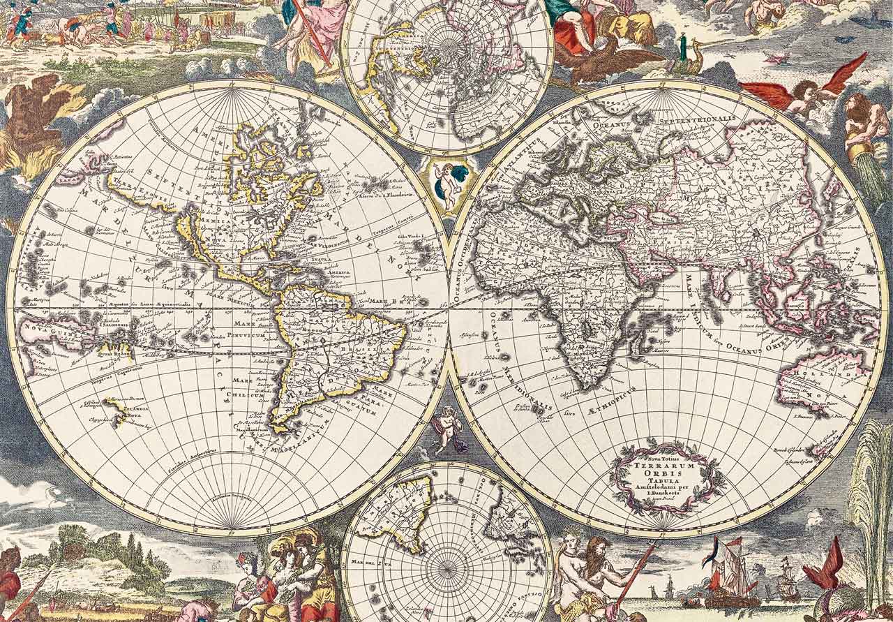 World Map of 1660 by Justus Danckerts