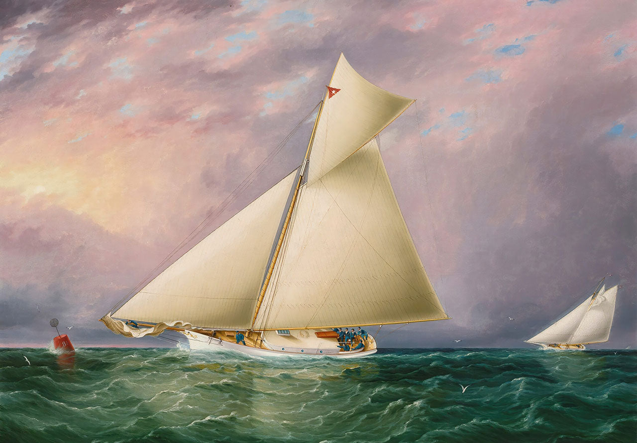 Yacht Race In New York Harbor by James Edward Buttersworth